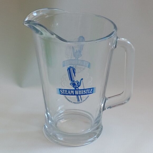 LARGE Steam Whistle Glass Pitcher - Picture 1 of 4